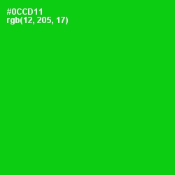 #0CCD11 - Green Color Image