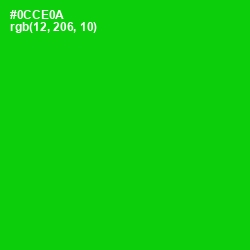 #0CCE0A - Green Color Image