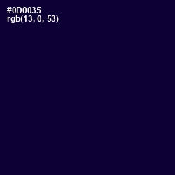 #0D0035 - Black Rock Color Image