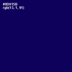 #0D015B - Gulf Blue Color Image