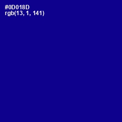#0D018D - Navy Blue Color Image