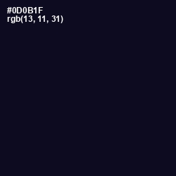 #0D0B1F - Ebony Color Image