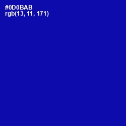 #0D0BAB - Ultramarine Color Image