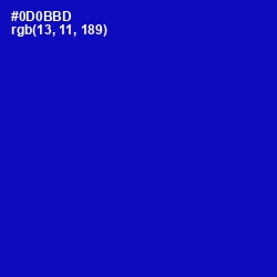#0D0BBD - International Klein Blue Color Image