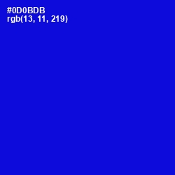 #0D0BDB - Dark Blue Color Image