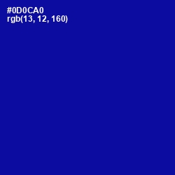 #0D0CA0 - Ultramarine Color Image