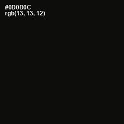 #0D0D0C - Woodsmoke Color Image