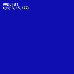 #0D0FB1 - Ultramarine Color Image