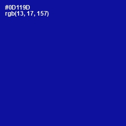 #0D119D - Ultramarine Color Image