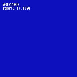 #0D11BD - International Klein Blue Color Image