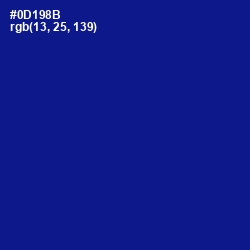 #0D198B - Ultramarine Color Image