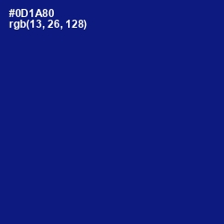 #0D1A80 - Ultramarine Color Image