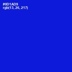 #0D1AD9 - Dark Blue Color Image