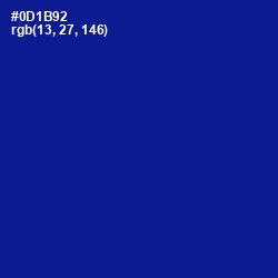 #0D1B92 - Ultramarine Color Image