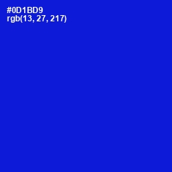 #0D1BD9 - Dark Blue Color Image