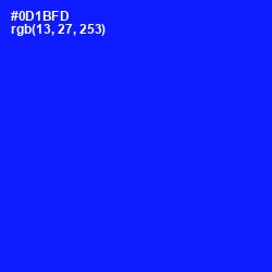 #0D1BFD - Blue Color Image