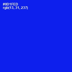 #0D1FED - Blue Color Image