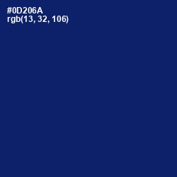 #0D206A - Deep Sapphire Color Image