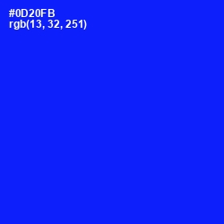 #0D20FB - Blue Color Image