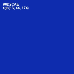 #0D2CAE - International Klein Blue Color Image