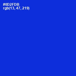 #0D2FDB - Dark Blue Color Image