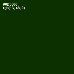 #0D3000 - Deep Forest Green Color Image