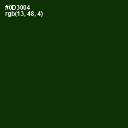 #0D3004 - Deep Forest Green Color Image