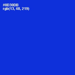 #0D30DB - Dark Blue Color Image