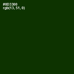 #0D3300 - Deep Forest Green Color Image