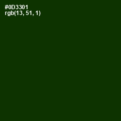 #0D3301 - Deep Forest Green Color Image