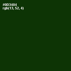 #0D3404 - Deep Forest Green Color Image