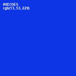 #0D35E5 - Blue Color Image
