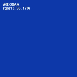 #0D38AA - International Klein Blue Color Image