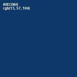 #0D3968 - Regal Blue Color Image