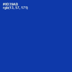 #0D39AB - International Klein Blue Color Image