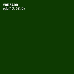 #0D3A00 - Deep Forest Green Color Image