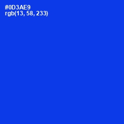 #0D3AE9 - Blue Color Image