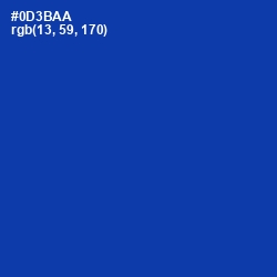 #0D3BAA - International Klein Blue Color Image