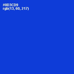 #0D3CD9 - Dark Blue Color Image