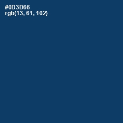 #0D3D66 - Astronaut Blue Color Image