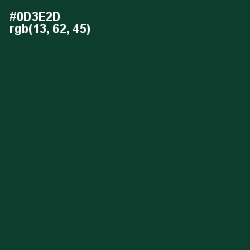 #0D3E2D - Bottle Green Color Image