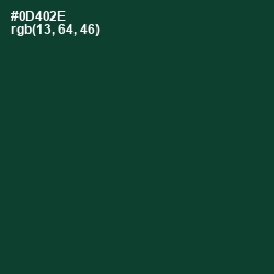 #0D402E - Sherwood Green Color Image