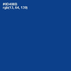 #0D408B - Congress Blue Color Image