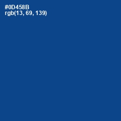 #0D458B - Congress Blue Color Image