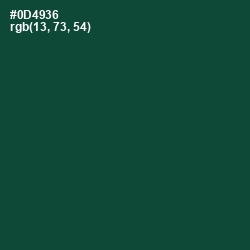 #0D4936 - Sherwood Green Color Image