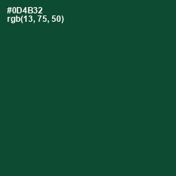 #0D4B32 - Sherwood Green Color Image