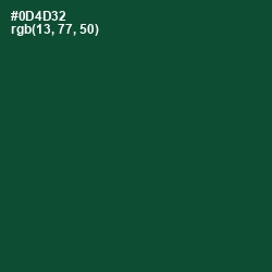 #0D4D32 - Sherwood Green Color Image