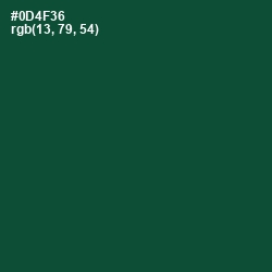 #0D4F36 - Sherwood Green Color Image