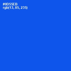 #0D55EB - Blue Ribbon Color Image