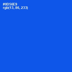 #0D56E9 - Blue Ribbon Color Image